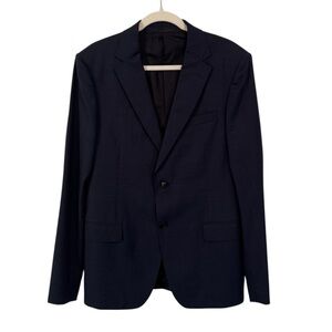 Z Zegna Navy Blue Twill Wool 2 Button Blazer Jacket Sports Coat Italy 40 R